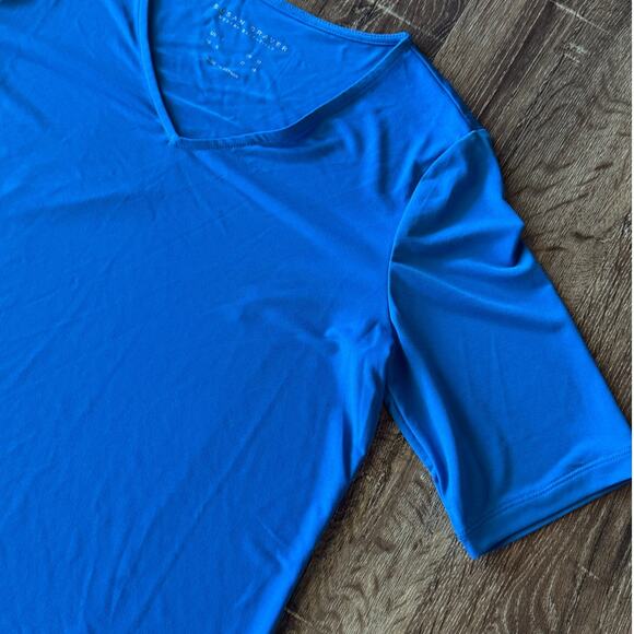 Susan Graver Size Small Blue 3/4 Sleeve Shirt Modern Essentials - Picture 5 of 6